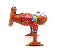 AYUNJIE Monkey Tumbler Acrobático Retro Wind Up Juguete MS655 Mono Tema Nostálgico Juguete de Estaño Vintage Coleccionable Niños Regalo para Niños Niñas
