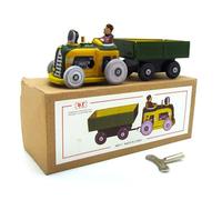 AYUNJIE Tractor de Hierro con Cubo Mecanismo Hecho A Mano Juguete de Reloj Decoración del Hogar Oficina Escritorio Colección para Adultos Artesanía Conmemorativa Regalos para Niños Café