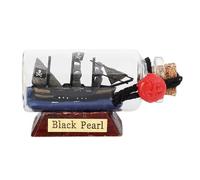AYUNJIE Velero en una botella, modelo de barco perla negra, barco en botellas de vidrio modelo decoración para el hogar sala de estar y dormitorio, regalo para amigos y familiares