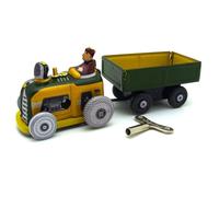 AYUNJIE Wind Up Juguete Estaño Juguete MS511 Tractor Transportador 80s Hierro Nostálgico Regalos Personalizados Accesorios Creativos Vintage Coleccionable Niños Regalo