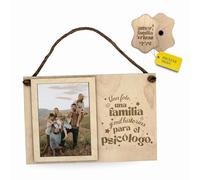 ayurvana Marco Familia - Cuadro de Madera con Frase Emotiva para Familiares - Decoración Personalizada para Hogar, Regalo Familiar Original para Padres, Hermanos, Abuelos o Pareja