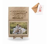 ayurvana: Marco Madera Personalizado Instante Contigo - Regalo Romántico