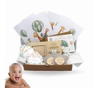 Ayurvana Pack Regalo Nacimiento Bebé Premium - Marco Ecografía, Láminas Decorativas SIN MARCO, Monedas Grabadas, Tarjetas y Postal - Baby Shower, Recién Nacido, Futura Mamá - Niño o Niña