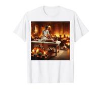 Ayurveda Ciencia Vida Arte Curativo Indio Medicina Dosha Camiseta gráfica económica, Hombre, Blanco, S