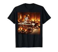 Ayurveda Ciencia Vida Arte Curativo Indio Medicina Dosha Camiseta gráfica económica, Hombre, Negro, S