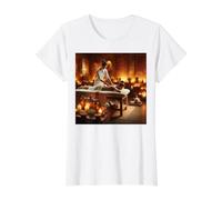 Ayurveda Ciencia Vida Arte Curativo Indio Medicina Dosha Camiseta gráfica económica, Mujer, Blanco, XL