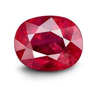 AYUSH GEMS Piedra natal natural de calidad AA++ de Birmania Manik 8.25 Ratti, piedra natal original sin calentar, sin tratar, certificada por la Tierra, piedra preciosa suelta natural (laboratorio -