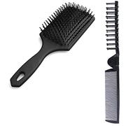 ayushicreationa Juego de 2 cepillos para el cabello, cepillo de paleta para desenredar el cabello y peine plegable para hombres y mujeres, cabello húmedo, seco, rizado y liso
