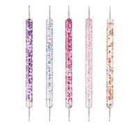 AYV Nail Care Pen 5 Pièce,Manicura de 5 Agujeros Herramientas de Arte,Utensilios para Hacer Puntos,Bolígrafos de Puntear de Uñas,Punteado de Uñas con Doble Punta para Decoración de Uñas