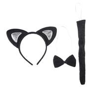 AYV Niños Animales Orejas Diadema,3 PCS Diadema Orejas de Gato,Orejas de Gato Diadema Conjunto de Cola,Fiesta de Navidad Disfraz de Animal,Disfraz de Fiesta de Cosplay,Para Niños Niñas