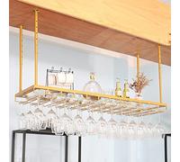 AYVADA Estante rústico para Vino montado en la Pared con luz y Soporte para Copas, Estante Ajustable para Colgar Copas de Vino en el Techo, Soporte para Botellas, estantes para Vino para Bar y coci