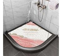 AYVADA Sector/Alfombra de Ducha Redonda de lufa, Estera de bañera antibacteriana para áreas húmedas Dentro de la Ducha, Estera de Ducha para Masaje de pies en Esquina de baño, Estera de bañera Anti