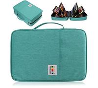 AYVANBER Organizador de Estuche de lápices de Colores de Gran Capacidad 304 Ranuras portalápices Bolsa de Almacenamiento Impermeable Marcador de Gel para Adolescentes Estudiante Artista (Verde)