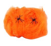 AYVRUOP 100g Halloween Tela Araña,Telaraña Naranja Decor con 30 Arañas Falsas Adicionales,Gran Cobertura,Súper Elásticas Telarañas para Halloween Decoracion Fiesta de Carnaval de Halloween