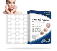 AYVRUOP 144 Pcs Unisex Eliminación de Verrugas,Skin Tag Remover,Parche para Granos,Elimina Verrugas Comunes y Callos,Eliminación de lunares,Parche para la limpieza y el Cuidado para la Eliminación