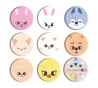 AYVRUOP 9 piezas Stray chapas,SKZ pin,Skzoo pins,Stay skzoo pins,SKZ Merch,Kpop fan artículo artículo para Stay