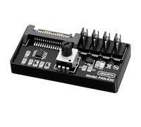 AYWHP Controlador de Ventilador PC Controlador de Velocidad de Ventilador de Refrigeración 12V 4 pines PWM PC Chasis Adaptador de Ventilador Concentrador de Alimentación, Avecinterface 4 SATA