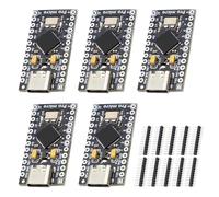 AYWHP - Placa de desarrollo de microcontrolador Pro Micro con chip Atmega32U4, 5 unidades de microcontroladores profesionales de 5 V/16 MHz con interfaz USB integrada tipo C compatible con Arduino IDE