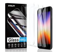 AYWLPP Protector de pantalla para iPhone 6/6S/7/8/SE3/SE2020/SE2022, 4 películas de vidrio templado, dureza 9H, protección antiarañazos, sin burbujas, alta sensibilidad, resistente a los impactos