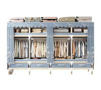 AYWTIUN Armario para Tejidos Organizador de guardarropa Tela Plegable portátil for Dormitorio, Estante Armario Lona for Ropa(Elegant Feather)