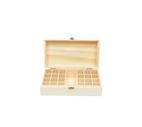AYWTIUN Bolsa para Guardar aceites Esenciales Caja de Madera for almacenar aceites Esenciales, 25 Compartimentos, 15 ml, Caja expositora con 24+1(Color 2)