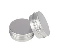 AYWTIUN Cajas metálicas con tapa 10 latas redondas de metal aluminio vacías 5 g, , 15 , 20 , 30 , 50 y 60 con tapa rosca for bálsamos, especias, velas pintalabios(10pcs x 10g)