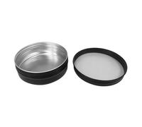AYWTIUN Cajas metálicas con tapa Latas redondas de aluminio negro 5-250 ml con tapa, for pastillas, cremas, ungüentos, bálsamos, ceras y cosméticos(100ml 83x28mm,30pcs)