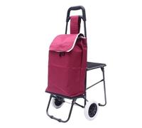 AYWTIUN Carrito de Compras Plegable Conveniente for supermercado for Personas Mayores para IR de Compras(Red)