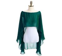 AYWTIUN Chal Boda Chaqueta de Boda Chal con Capa de Gasa Larga Verde envolturas de Hombros for Mujer para Fiestas de Noche, Boda(Green)