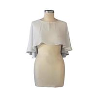 AYWTIUN Chal Boda Señoras Suave Capa Boda Chaqueta for Mujer Envuelve Gasa Nupcial Corto Chal y Abrigos Boda de Noche para Fiestas de Noche, Boda(Black)