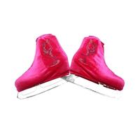 AYWTIUN Cubrezapatos para Patines artísticos Cubierta Protectora de Terciopelo for Zapatos for Adultos, Accesorios térmicos for Botas Patinaje con Diamantes imitación Brillantes(Rose Red,S)