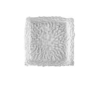 AYWTIUN frutero Glass Dinner Platter Creative Fruit Salad Sushi Long Serving Plate Square Tableware Dessert Cesta decorativa de metal para frutas, verduras(Square Plate)