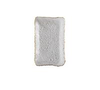 AYWTIUN frutero Glass Dinner Platter Creative Fruit Salad Sushi Long Serving Plate Square Tableware Dessert Cesta decorativa de metal para frutas, verduras(Long Glod Plate)