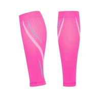 AYWTIUN Medias de Compresion 1 par de Mangas de compresión for pantorrillas for Hombres y Mujeres, Mangas de compresión for piernas for Correr, Ciclismo, Soporte for espinillas(Pink,M)