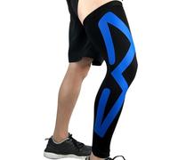 AYWTIUN Medias de Compresion Manga de compresión de Pierna Completa for Hombre y Mujer, Rodilleras largas, Protector de Soporte for Correr, Baloncesto y Ciclismo, 1 Uds.(Blue,L)
