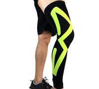 AYWTIUN Medias de Compresion Manga de compresión de Pierna Completa for Hombre y Mujer, Rodilleras largas, Protector de Soporte for Correr, Baloncesto y Ciclismo, 1 Uds.(Green,M)