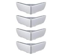 AYWTIUN Pies para Muebles 4 Piezas de Patas Muebles Metal Resistentes Que soportan Cargas Pesadas, Tres Puntas for sofá, Triangulares, herrajes for Bricolaje(Silver 4PCS)