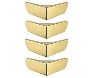 AYWTIUN Pies para Muebles 4 Piezas de Patas Muebles Metal Resistentes Que soportan Cargas Pesadas, Tres Puntas for sofá, Triangulares, herrajes for Bricolaje(Gold 4PCS)