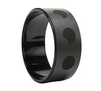 AYWTIUN Rueda Circular para Yoga Gimnasio Fitness Masaje Pilates Círculo Dolor de Espalda Abierta Rodillo Hot Wheels Set Corcho Yoga Rueda(Black-PU)