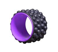 AYWTIUN Rueda Circular para Yoga Rodillo de Masaje Espuma for Yoga, Rueda, Camilla Espalda, masajeador, Galleta for aliviar el Dolor, Equipo Fitness(Black with Purple)
