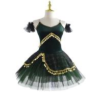 AYWTIUN Vestido Ballet niña Romántico Profesional Ballet tutú Fiesta Trajes de Baile Ballet tutú Vestido for niñas y Mujeres(Green,155cm)