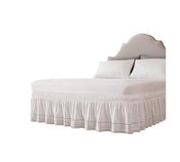 AYXAMO Cubre Somier,Cubre Canape Faldón de Cama Faldón de Cama elástico de una Sola Pieza(King 180x200x38cm)