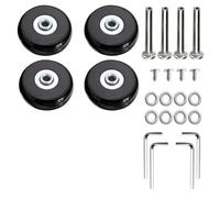 AYXAMO Ruedas Maleta 4 Ruedas silenciosas for Maletas, Ruedas de Goma for Maletas, duraderas, Accesorios de reparación for Maletas de Viaje, for un rodamiento silencioso.(60mm-18mm-4 Wheels)