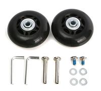 AYXAMO Ruedas Maleta 64 mm 2 Conjunto Maleta de Equipaje Reemplazo Ruedas reemplazo Ejes Caucho Deluxe Reparación OD