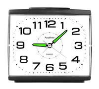Ayybboo Reloj Despertador Analógico, Despertador Silencio con Luz Sin Tictac Reloj de Mesa Simple con Snooze Reloj Despertador Dormitorio Estudio Despertadores para Niños (Negro)