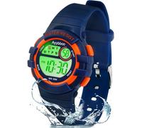 Ayybboo Reloj infantil, modelo de muestra (horas/semana), WR30M impertinente, máscaras de acero inoxidable, silicona también es adecuado para deportes al aire libre (azul), azul