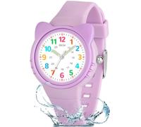 Ayybboo Reloj Infantil para niño y niña, Reloj de Pulsera analógico Educativo para niños Resistente al Agua 3ATM, Correa Suave, fácil de Leer, para niños de 4 a 15 años