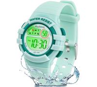 Ayybboo Reloj Niño Digital con 7 Luces LED,Impermeable 3 ATM, Alarma,Fecha,Cronómetro,Reloj de Pulsera para Niñas y Niños,Regalo Ideal Infantil