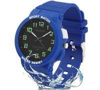 Ayybboo Reloj Niños,Reloj Analogico Niño de Cuarzo, Resistente al Agua hasta 50M, con Luz, Adecuado como Regalo para Niños y Niñas de 4 a 16 Años (Azul)