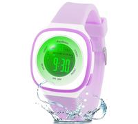 Ayybboo Reloj para Niños,7 Colores de Luces LED Intermitentes Reloj Digital Impermeable para Niños y Niñas de 4 a 12 Años